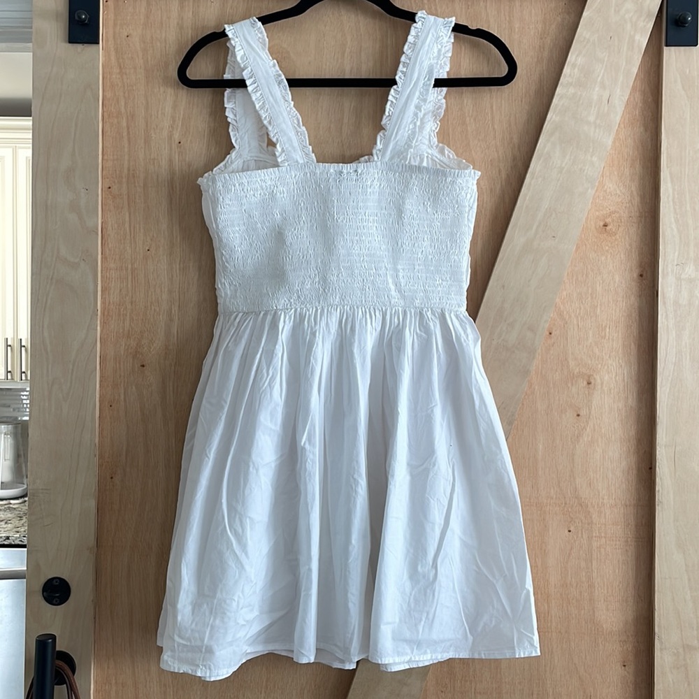 Topshop White Mini Sundress with Ruffle Straps - Picture 2 of 3
